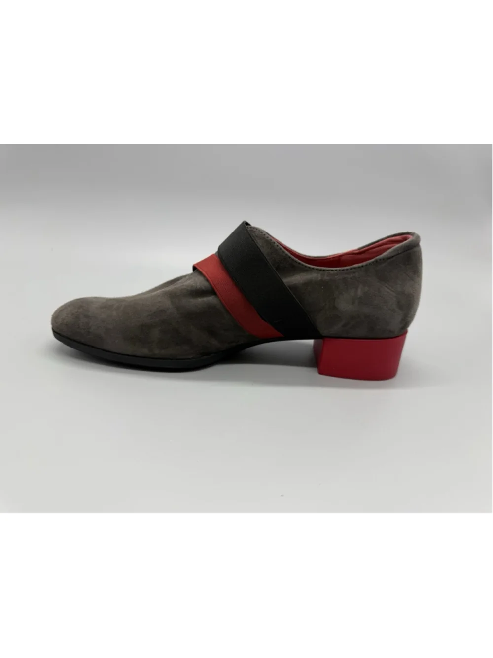 Sabrinas Made In Spain Men’s Shoes Suede Slip On Gray And Red Size 39